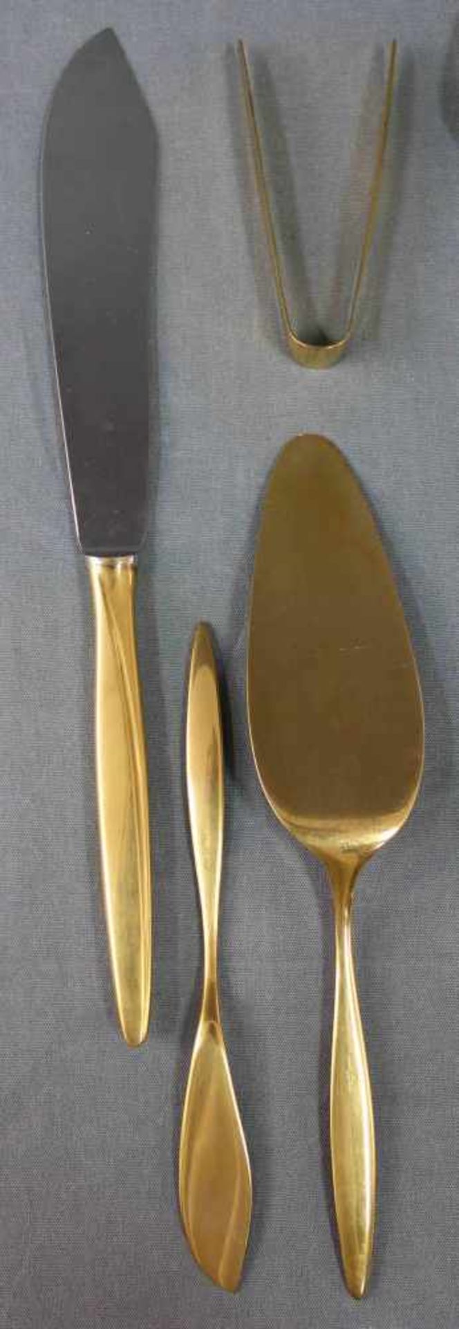 WMF Besteck Silber 800, vergoldet.1311 Gramm (gewogen ohne Messer).WMF Cutlery Silver 800, gilded. - Image 6 of 13