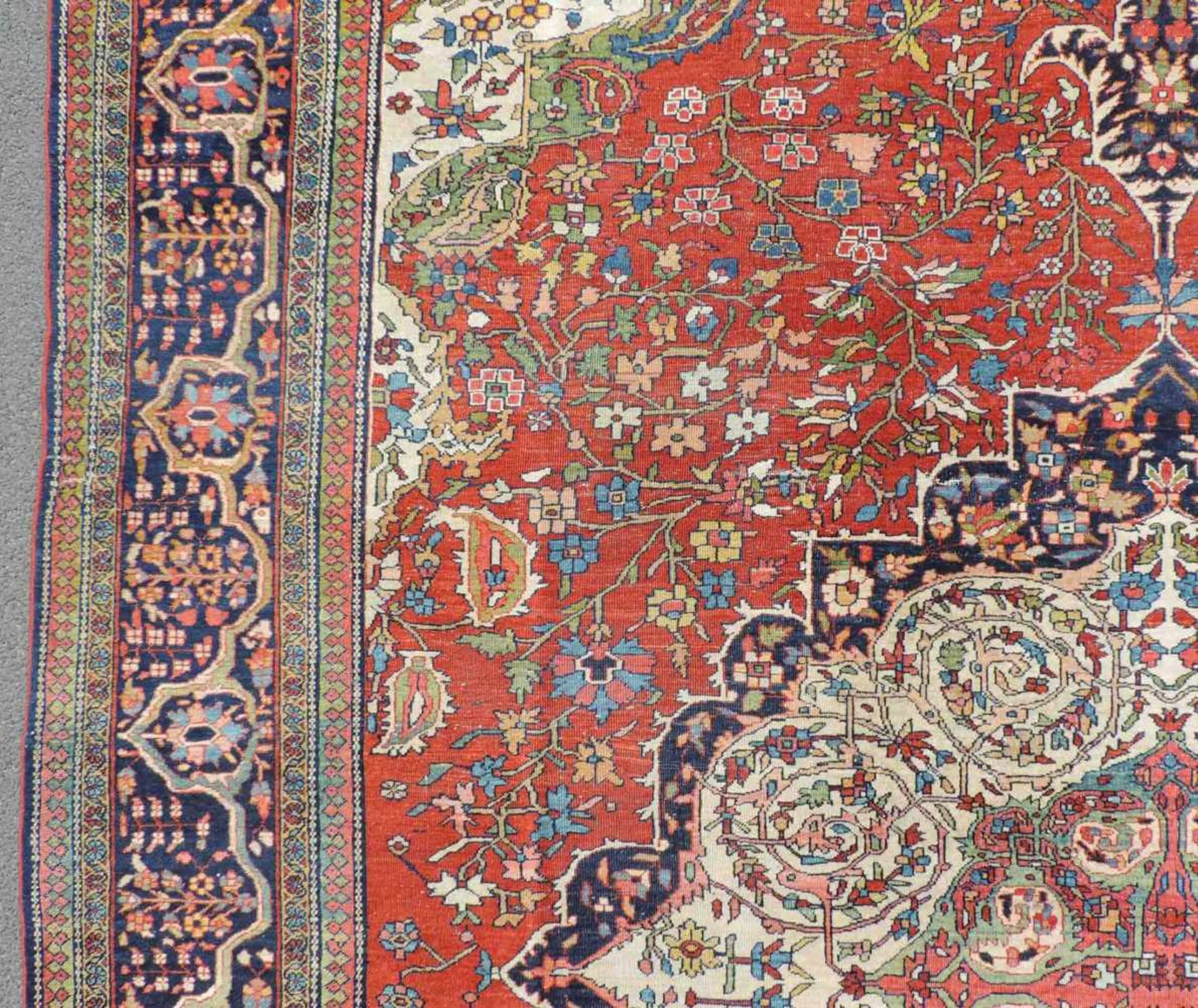 Saruk Ferraghan, Perserteppich. Iran. Antik, um 1890.358 cm x 265 cm. Orientteppich, handgeknüpft. - Bild 12 aus 15