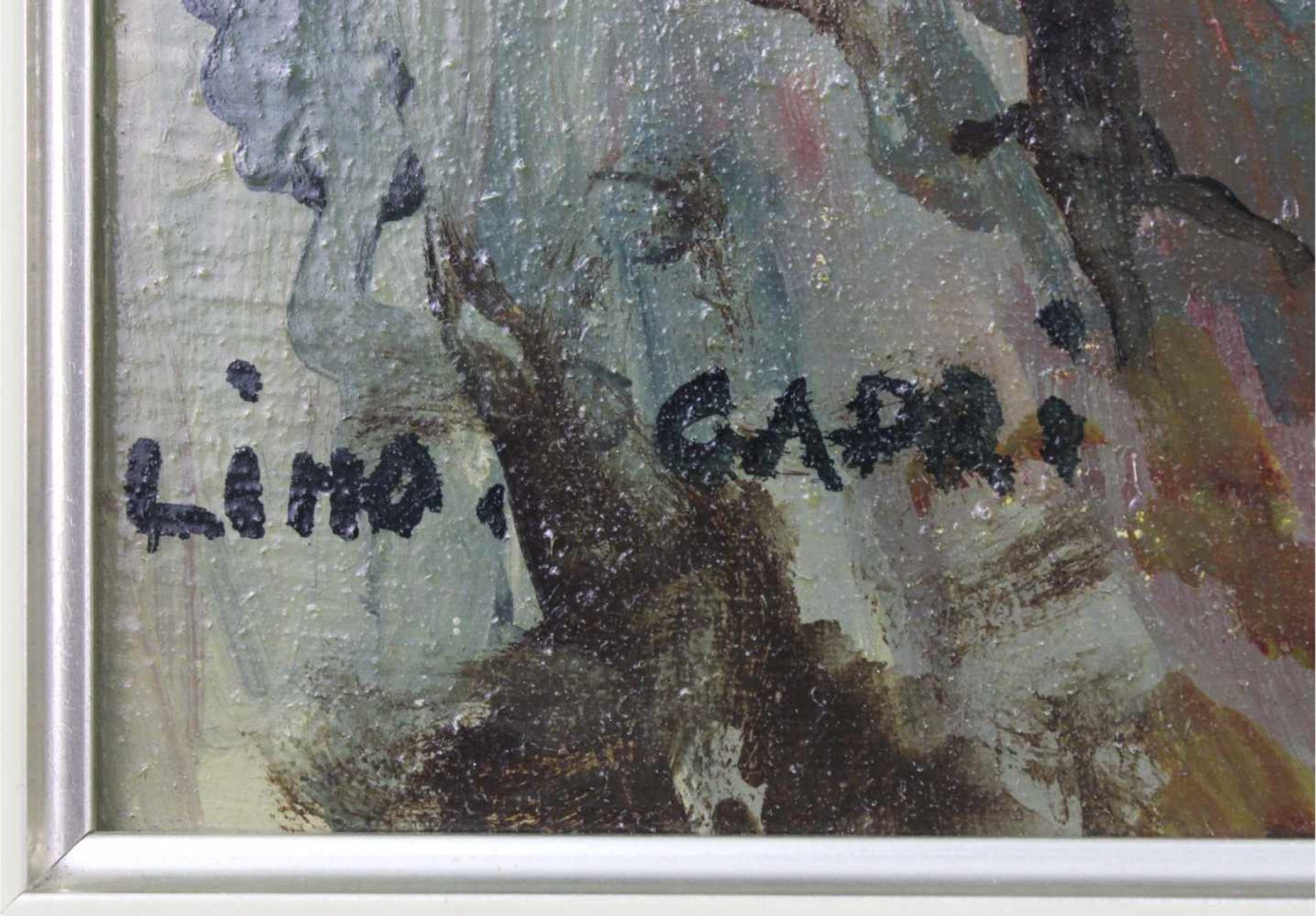 Gustave LINO (1893 - 1961). "Capri"50 cm x 70 cm. Gemälde. Öl auf Platte. Links unten signiert und - Bild 3 aus 6