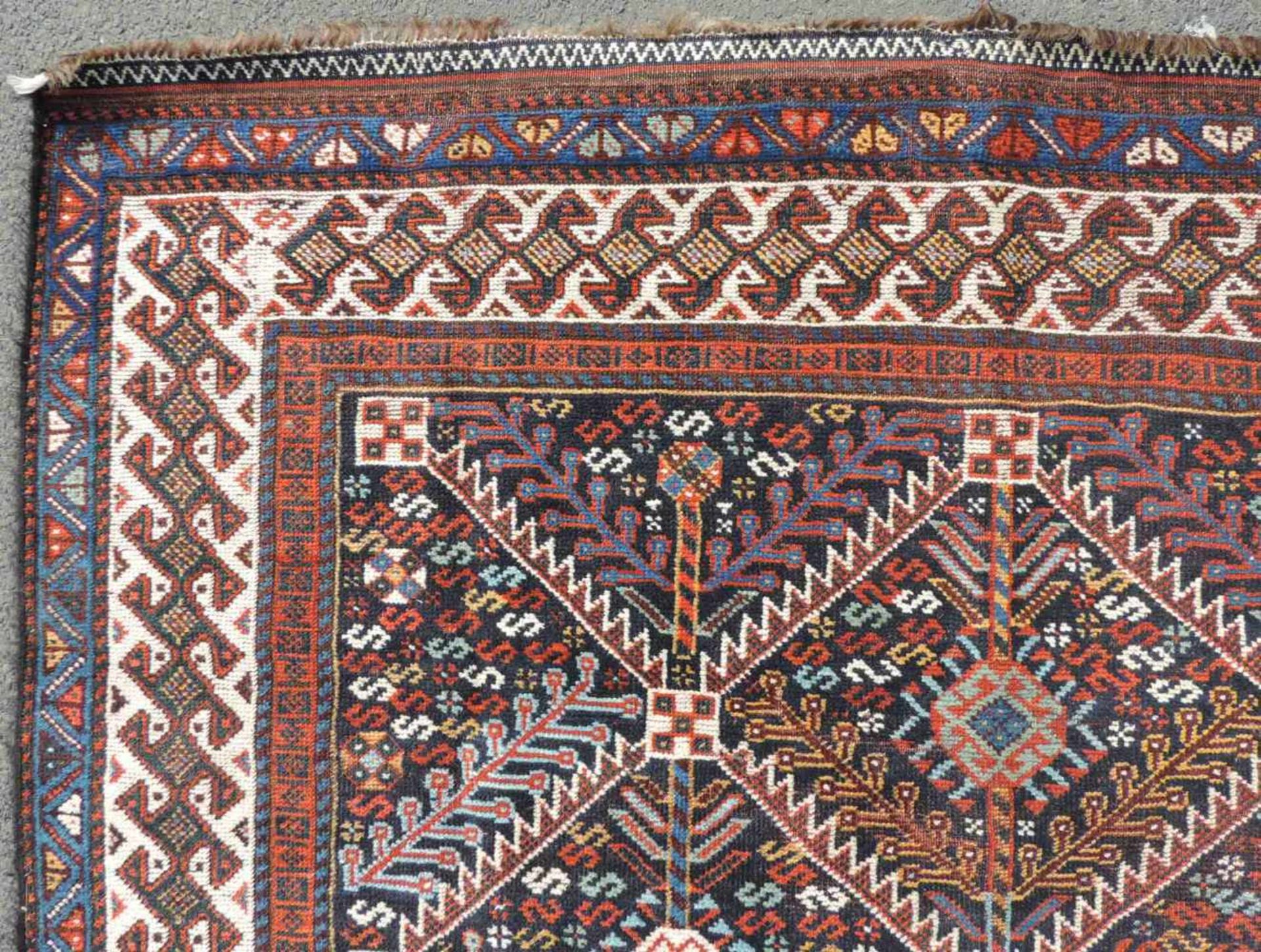 Niriz Perserteppich. Iran. Antik, um 1910.278 cm x 156 cm. Handgeknüpft. Wolle auf Wolle. - Image 2 of 13