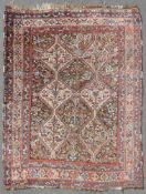 Khamseh Perserteppich. Iran. Antik, um 1900.194 cm x 161 cm. Handgeknüpft. Wolle auf Wolle. Wohl