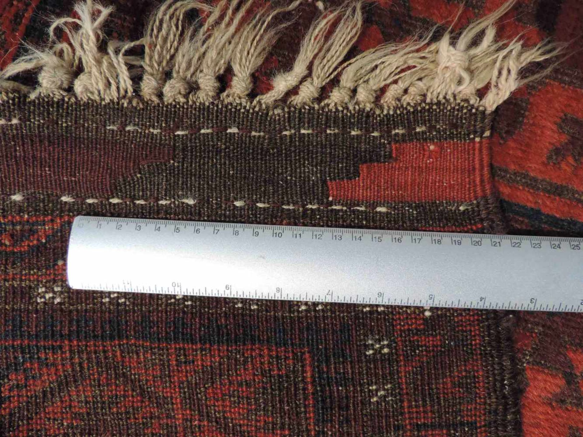 Belutsch Stammesteppich. Afghanistan. Antik, um 1880.369 cm x 104 cm. Handgeknüpft. Wolle auf Wolle. - Image 3 of 11