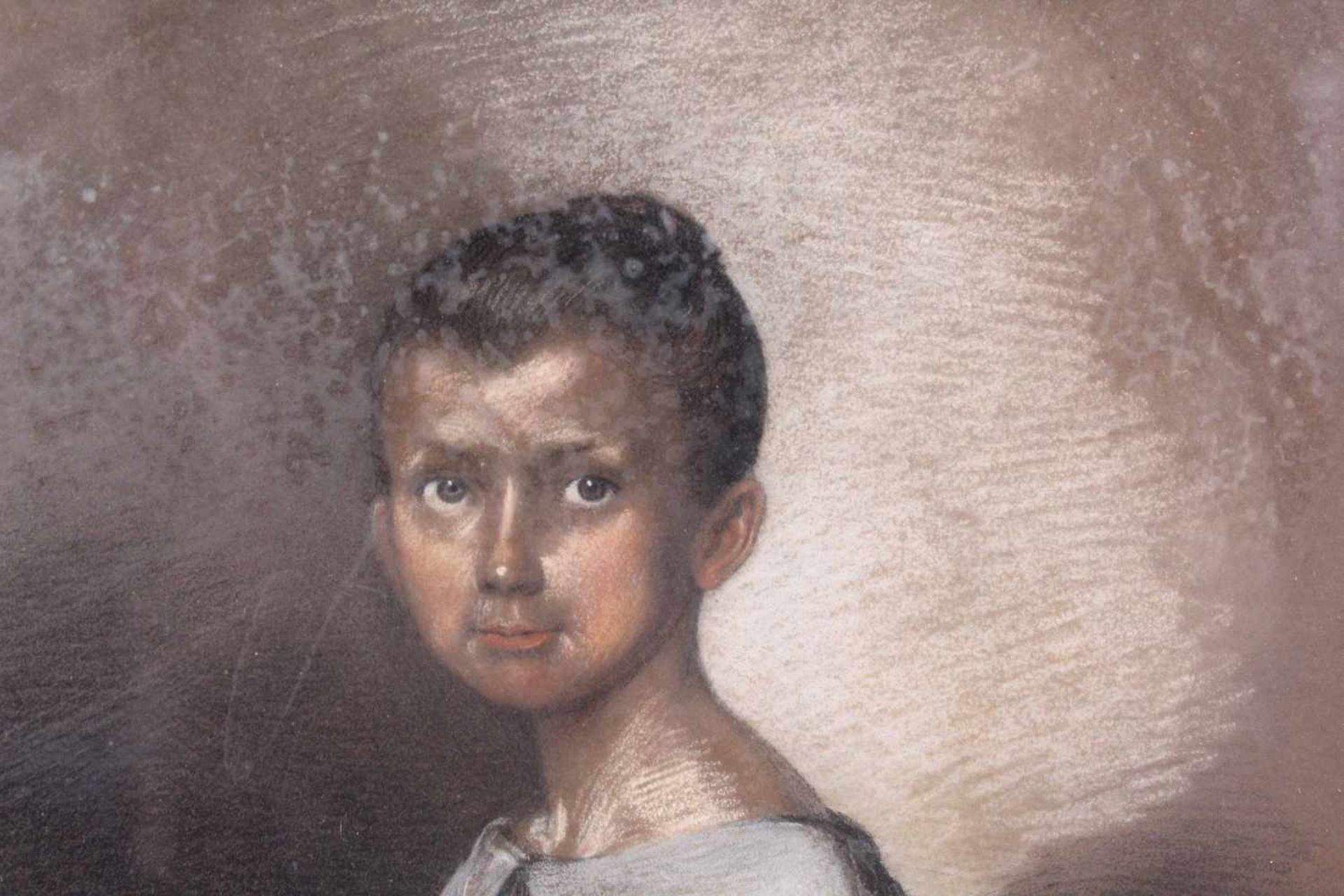 A. MÜLLER (XIX). Mädchenportrait 1844.''Marie-Friederike Melber'' mit 9 Jahren. 32 cm x 27 cm. - Image 4 of 6