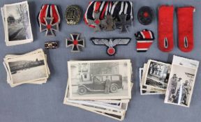 Nachlass Orden, Medaillen und Fotos. 1. und 2. Weltkrieg. Auch Eisernes Kreuz.Dazu Uniformteile.