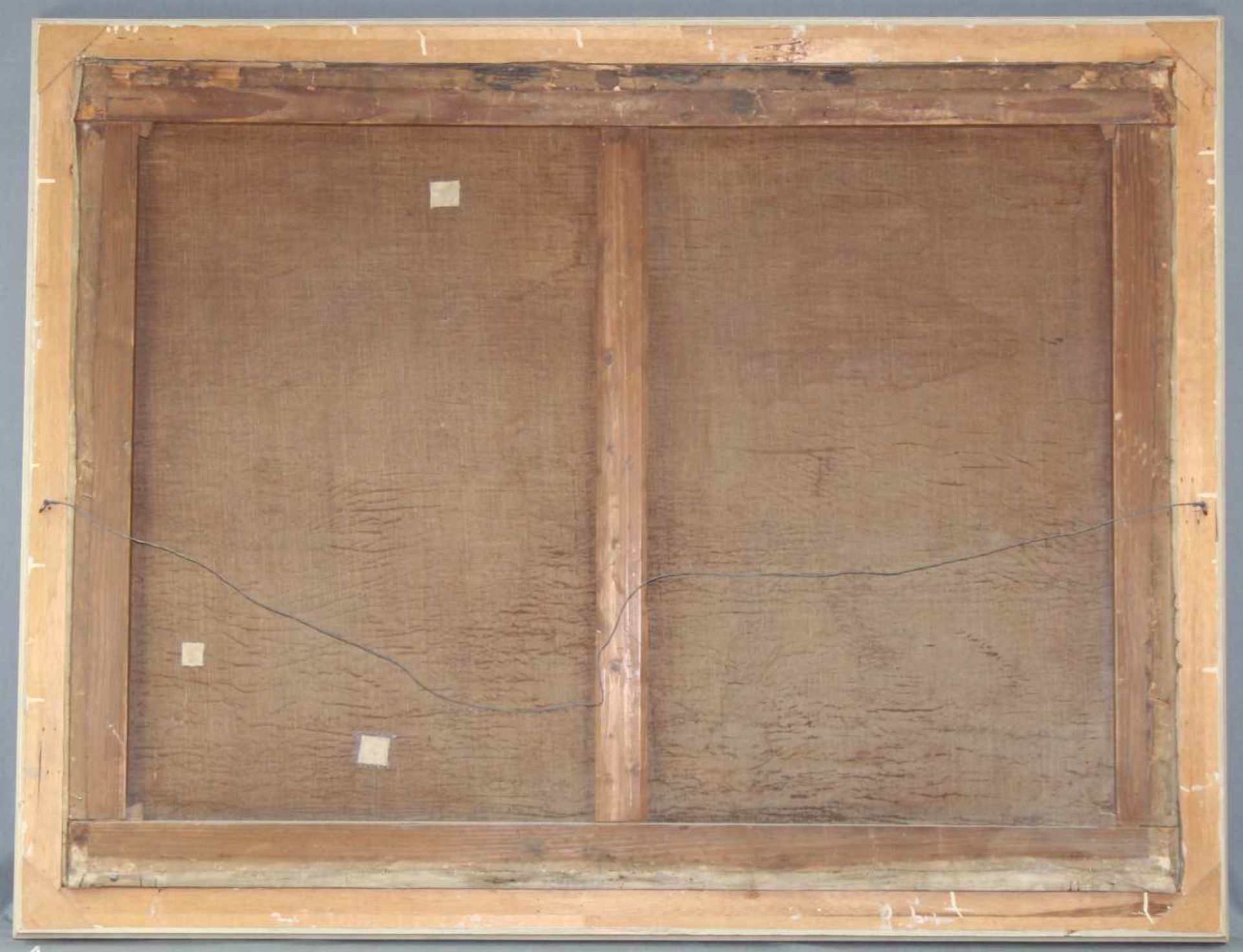 UNDEUTLICH SIGNIERT (XIX). Der Rhein datiert "1857".95 cm x 126 cm. Gemälde. Öl auf Leinwand. Rechts - Bild 2 aus 10