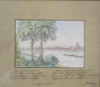 Nach Johann Wolfgang VON GOETHE (1749 - 1832), Frankfurt am Main.13,5 cm x 19,5 cm. Lithographie. In