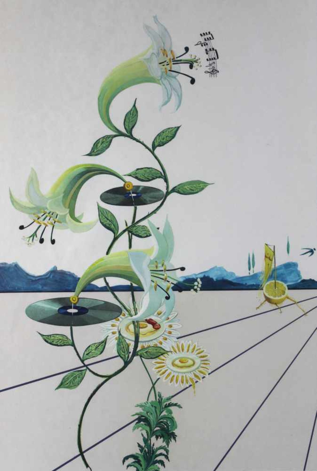 Salvador DALI (1904 - 1989). Flordali (1981).65 cm x 97 cm die Abbildung. Im Druck unten rechts - Image 6 of 10