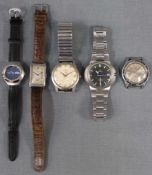 5 Armbanduhren. OMEGA, Seiko, Bvler, DuWard, AnkraTeils beschädigt. U. a. unvollständig. Funktion