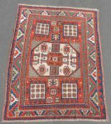 Karachoph Kasak Teppich. Kaukasus. Antik, um 1880.186 cm x 145 cm. Handgeknüpft. Wolle auf Wolle. U.