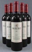 2003 Bodegas 'Mauro'.Sechs ganze Flaschen 14% Alc/Vol. 750 ml. Vino Tinto de la Tierra de Castilla y