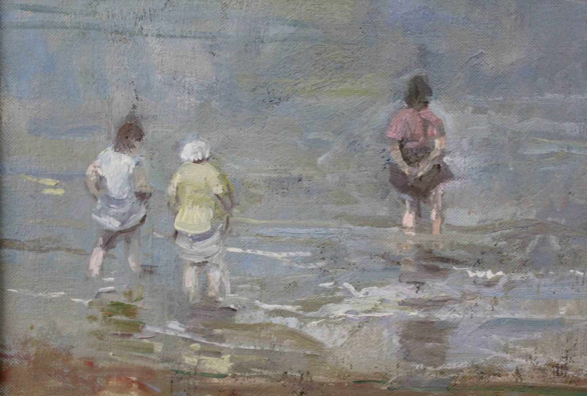 Thomas John COATES (1941) "The Paddlers".51 cm x 25,5 cm. Öl auf Leinwand. Unten links monogrammiert - Bild 6 aus 10