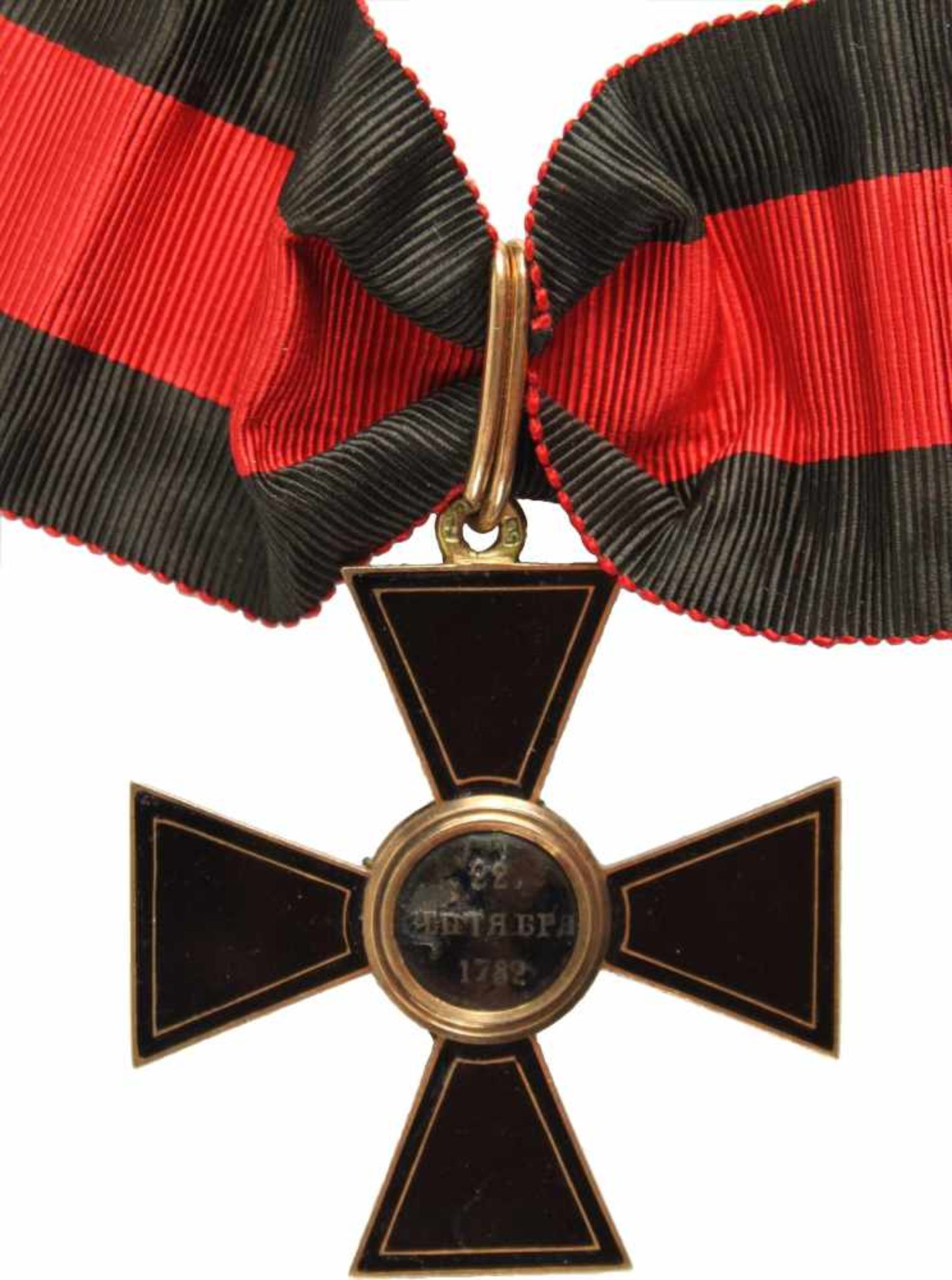 St. Wladimir-Orden,Kreuz 2. oder 3. Klasse. Kreuz Gold emailliert, flache Ausführung in - Bild 2 aus 2