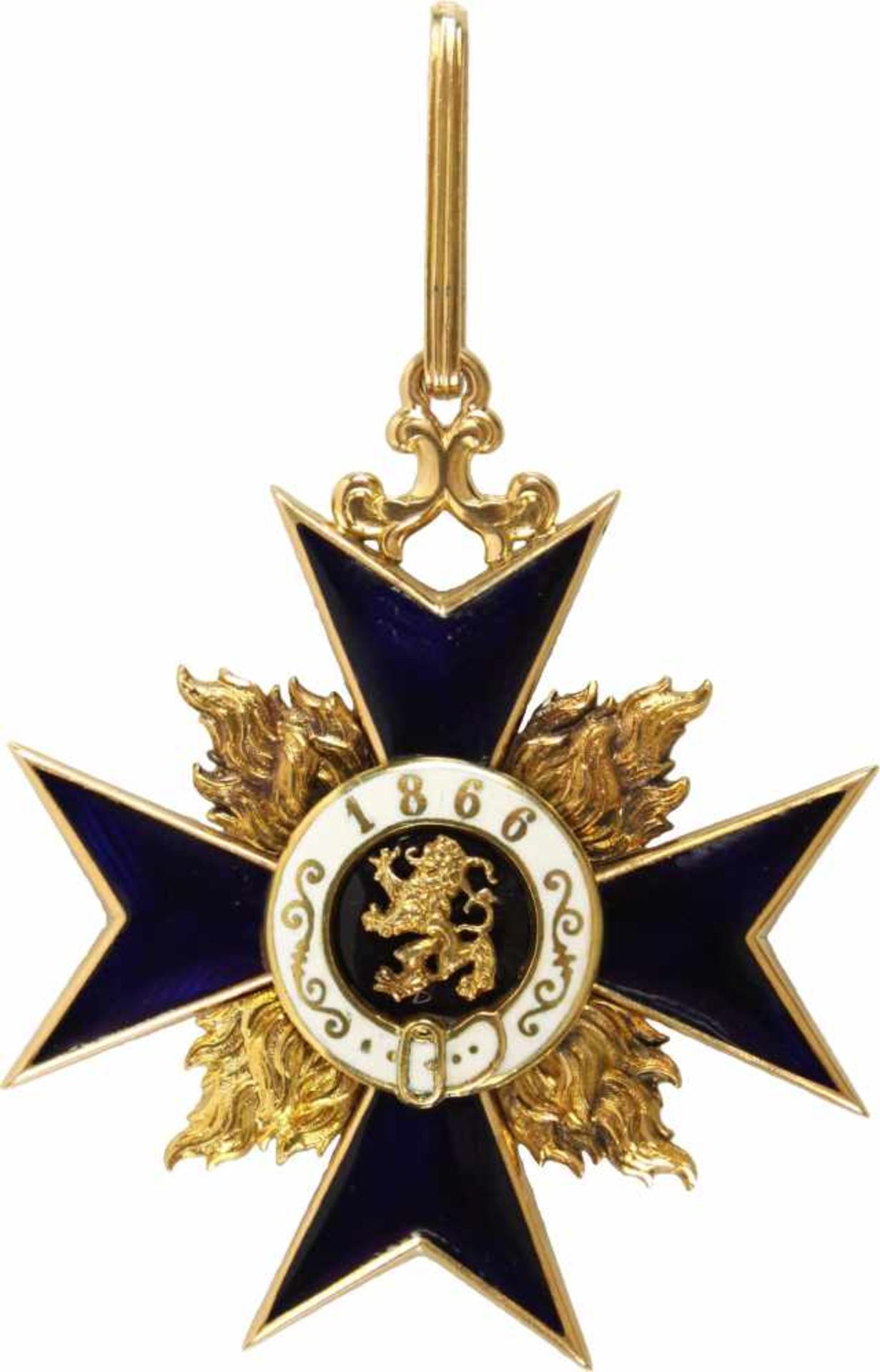 Militär-Verdienstorden,Kreuz 2. Klasse, verliehen 1905-1918. Kreuz Gold, hohl gearbeitet und - Bild 3 aus 3