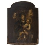 ROMAN PAINTER, SECOND HALF OF THE 17TH CENTURY Virgin with the blessing Child Oil on canvas on