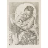 UGO ATTARDI (Sori di Genova 1923 - Rome 2006) Woman and child, 1985 Lithograph, ex. H/C Measures