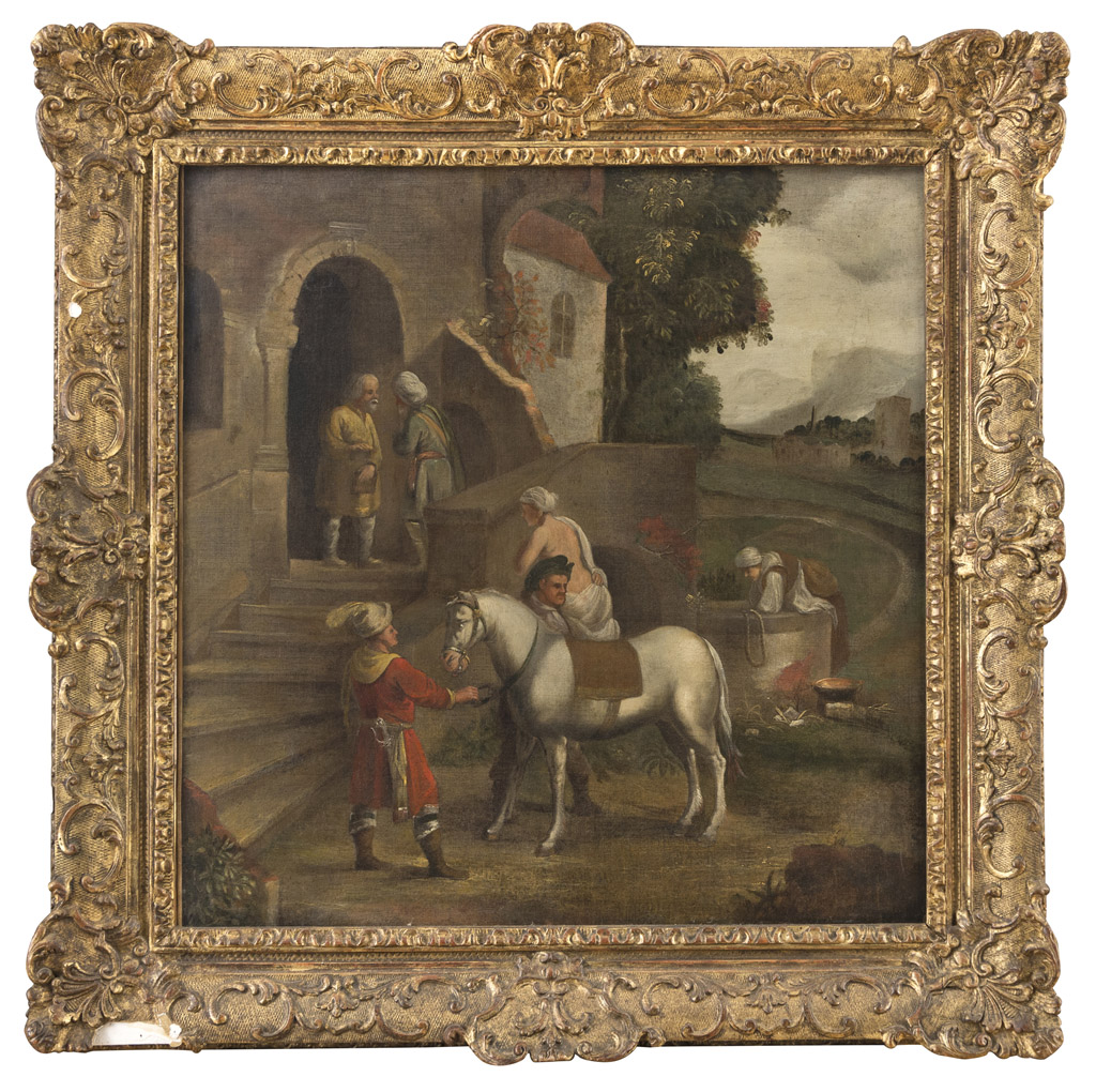 FLEMISH PAINTER, 17TH CENTURY The slave Oil on canvas, cm. 64 x 63 Conditions of the painting