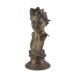 VINCENZO GEMITO (Naples 1852 - 1929) Bust of urchin Varnished bronze sculpture, cm. 19 x 8 x 5