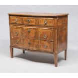RARE BEAUTIFUL COMMODE IN WALNUT AND CHERRY TREE, PARMA LATE 18TH CENTURY with rectangular