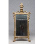 BEAUTIFUL GILTWOOD MIRROR, PROBABLY TUSCAN, 18TH CENTURY with frame graven to garland of buds and