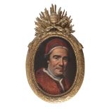 ROMAN PAINTER, SECOND HALF OF THE 18TH CENTURY PIUS VI CLEMENT XIV CLEMENT XIII Three oil