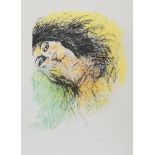 ANNA SALVATORE (Rome 1923 -1978) Female portrait Color lithography, ex. 3/150 Measures of the sheet,