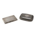 TWO TOBACCO BOXES IN SILVER, PUNCHES VIENNA AND BOEMIA, EARLY 20TH CENTURY, rectangular shape with