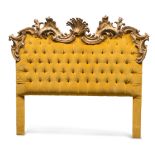 BEAUTIFUL BED HEAD IN GILTWOOD, ELEMENTS OF THE BAROQUE PERIOD superior frame sculpted to acanthus