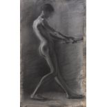 ITALIAN PAINTER, EARLY 20TH CENTURY Nude Pencil and charcoal on paper, cm. 117 x 66 Signed '