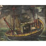 PETER DORAZIO (Rome 1927 - Perugia 2005) Boat, 1946 Oil on canvas without loom cm. 33 x 42 Signature