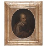 LOMBARD PAINTER, 18TH CENTURY ELDERLY WITH BATON Oil on oval canvas, cm. 38 x 30 CONDITIONS OF THE