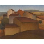 ROBERTO MASI (Florence 1940 - 2011) Landscape with houses Oil on canvas, cm. 41 x 51 Signature