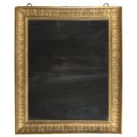 GILTWOOD MIRROR, NAPLES 19TH CENTURY swept and engraved with palmette. Measures cm. 84 x 72.