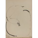 GEORGE APOSTU (Stanisesti 1934 - Paris 1986) Female nude, 1973 Female nude, 1974 Pair of inks on