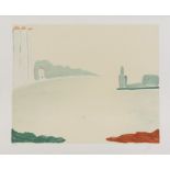 VIRGILIO GUIDI (Roma1891 - Venice 1984) Island of St. George Color lithograph, ex. p.d.to.