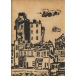 ORFEO TAMBURI (Jesi 1906 - Paris 1994) View of Paris Ink brush on glossy paper, cm. 30 x 20
