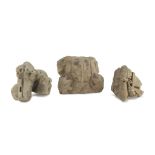 THREE MARBLE FRAGMENTS, ANTIQUE ITALIAN ART of various shapes. Maximum size cm. 15 x 22 x 20. TRE