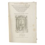 SIXTEENTH-CENTURY EDITIONS Theologia. Five volumes in folio, with engravings in frontispiece. Ed.