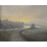 PAINTER 20TH CENTURY Landscape with river