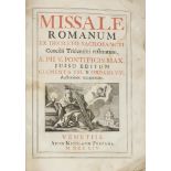 MISSALE Missale Romanum, ex decree Concilii Tridentini. A volume, ed. Venice 1754. Beautiful binding