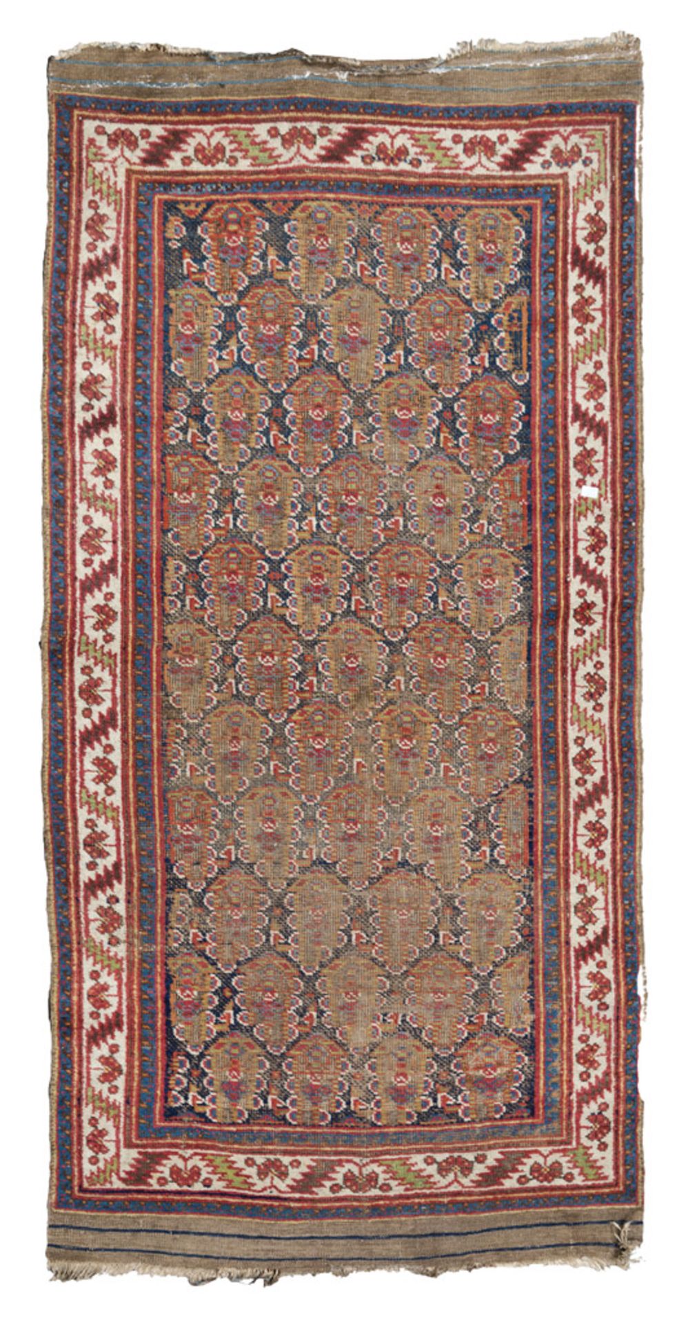 CAUCASIAN KARABAGH CARPET, EARLY 20TH CENTURY desing of flower branches in the center field on
