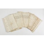 PAPERY LOT with calculations and lists administrative manuscripts. Ed. eighteenth-century. A