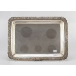 SILVERPLATED TRAY, PUNCH GERMANY MONACO LATE 19TH CENTURY, rectangular shape, smooth ground,