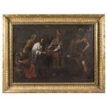 ROMAN PAINTER, 18TH CENTURY Historical episode Oil on canvas, cm. 43 x 59 Framed Recent re-lining,