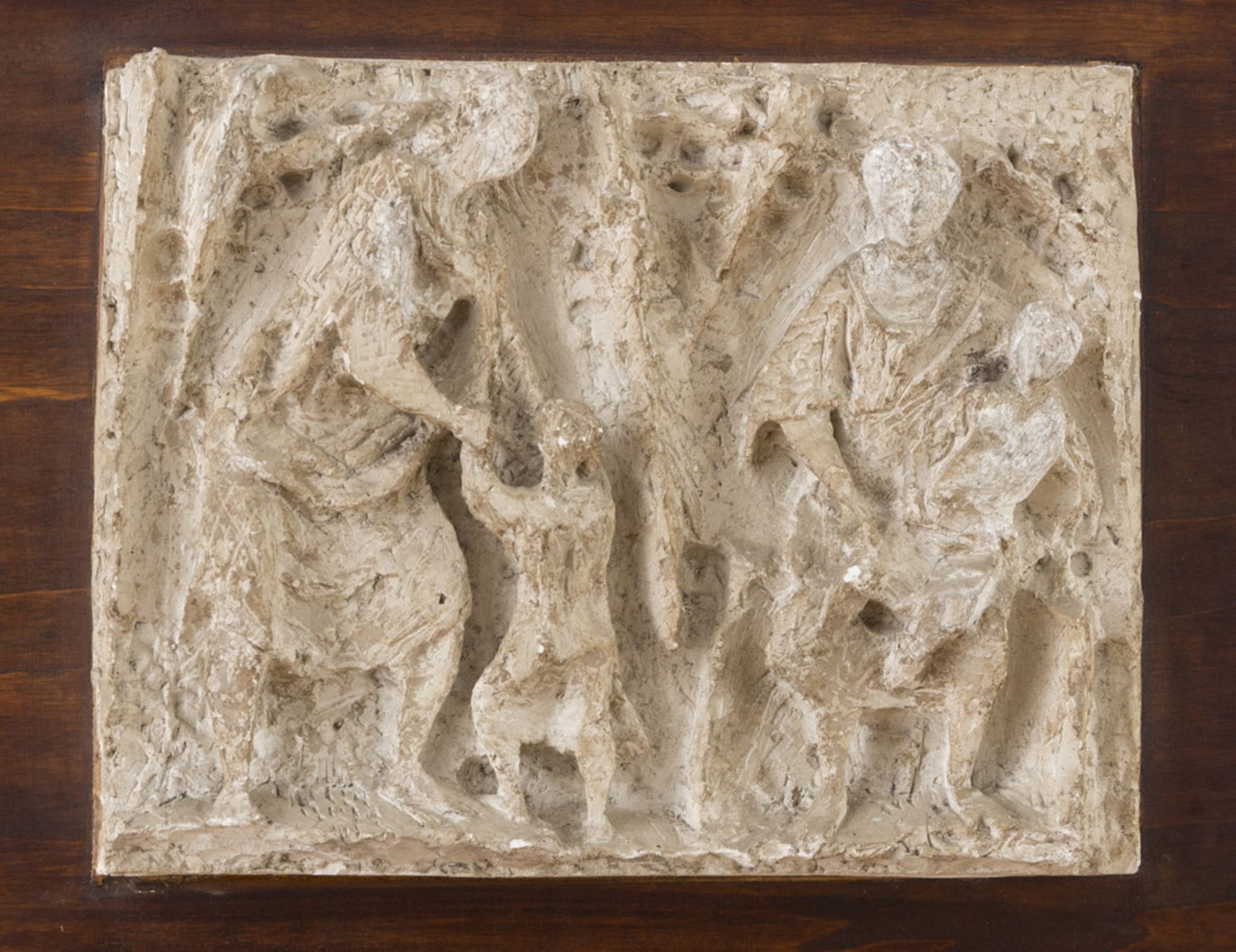 PINE CONTE (Palo del Colle 1915 - 1997) Maternity and infancy, 1960 High-relief sculpture in