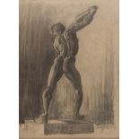 ITALIAN PAINTER, EARLY 20TH CENTURY Ercole Pencil and charcoal on paper, cm. 88 x 64 Signed 'Pinto',