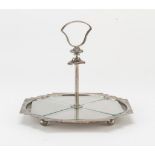 APPETIZER PLATE IN SILVER, PUNCH LONDON EARLY 20TH CENTURY with glass separators. Measures cm. 25