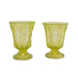 A PAIR OF DRINKING GLASSES, EARLY 20TH CENTURY cut to diamond points. Measures cm. 13 x 9. COPPIA DI