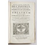 SACRED ROTA Decisiones Constitutiones. Two volumes. Ed. Venice 1759. Full parchment. SACRA ROTA