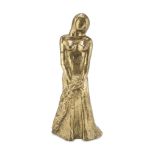ENRICO MANERA (Asmara 1948) Homage to De Chirico, 1979 Sculpture in gilded brass, h. cm. 29 Not