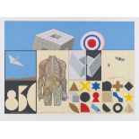 LUCIO DEL PEZZO (Naples 1933) Composition Color lithograph, ex. 22/90 Measures of the sheet, cm.